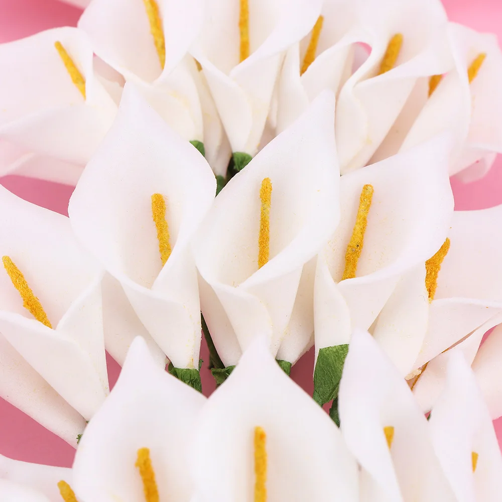 144 шт./лот искусственная Калла из пенополиэтилена букет цветов свадебвечерние