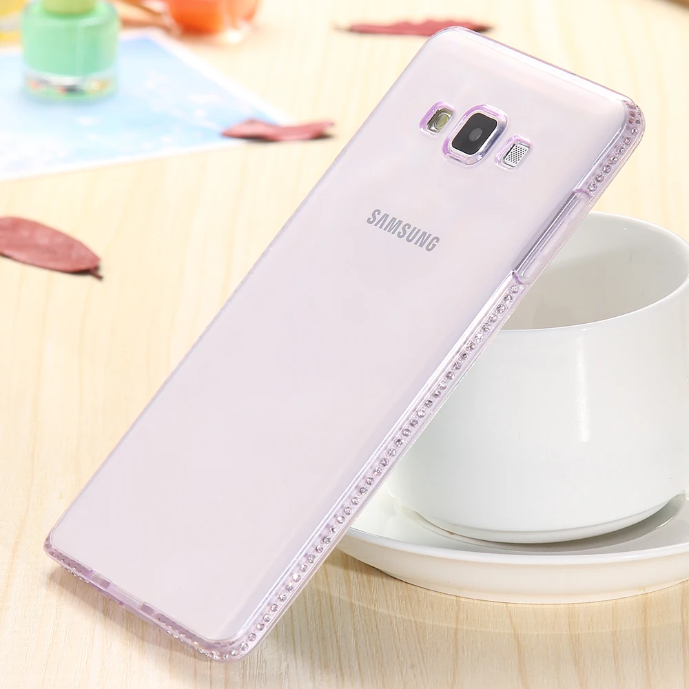 Роскошь цвета конфеты кристалл алмаза кадров чехол тонкий чистая задняя крышка