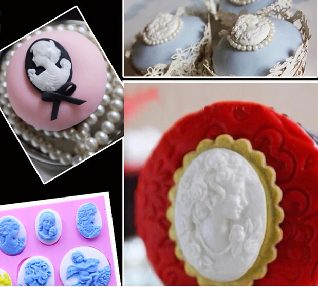 

PRZY Woman Angels Fondant Cake Decoration Mold Soap Mold Jelly Mold Cupcakes Aroma Stone Moulds Wedding Dry Pace Silicone