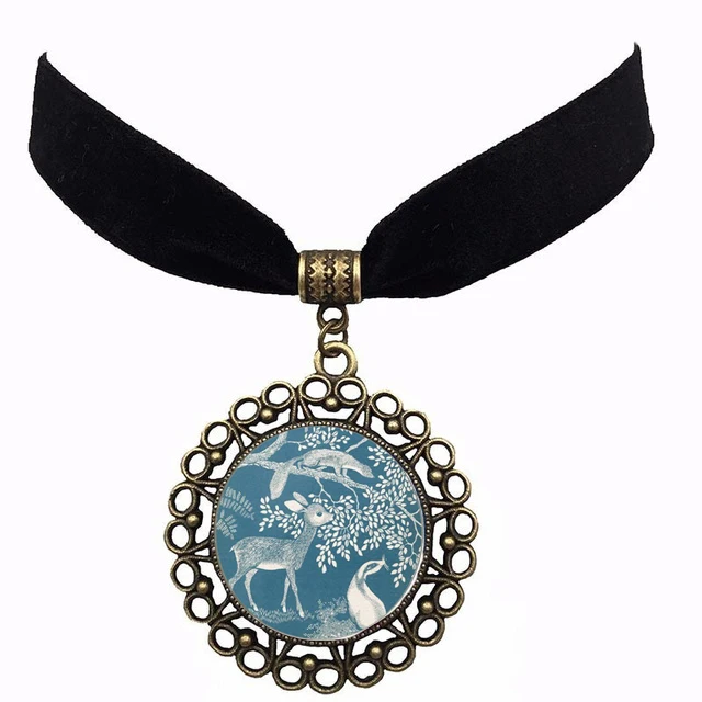 Оптовая продажа Винтаж Лось Олень Рождество дешевые Стекло кабошон черный