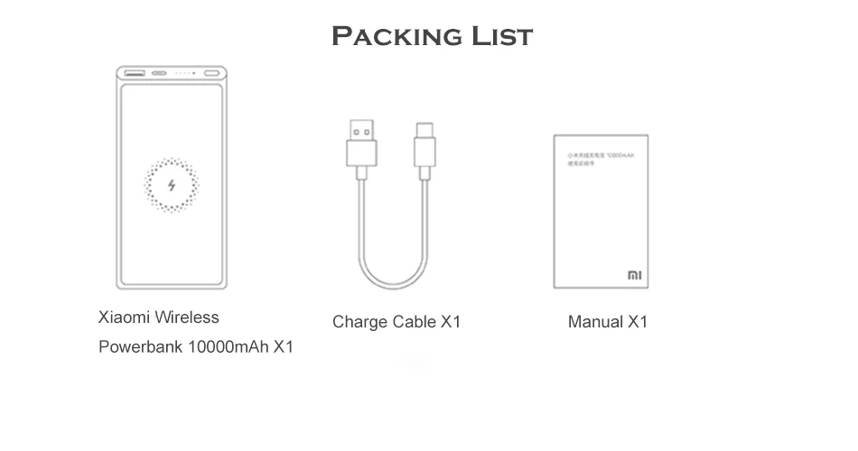 Xiaomi 10 W Max беспроводной банк питания 10000 mAh Qi Быстрая зарядка умное Беспроводное зарядное устройство для Iphone, смартфона