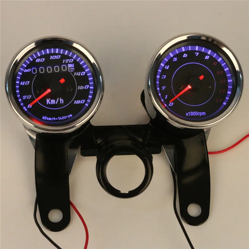 Мотоцикл Скорость ometer Тахометр пробег Gauge ATV велосипед скутер с подсветкой метр