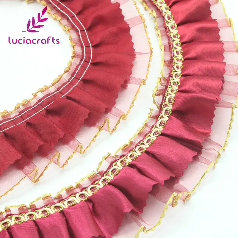 Lucia crafts 7 см атласные кружевные ленты ручная работа пэтчворк Материал DIY
