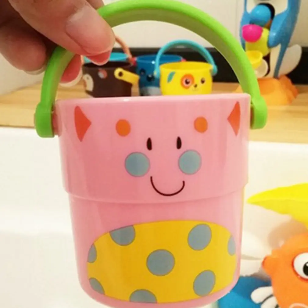 Baby shower маленькое ведро цвет стек Душ Животных портативное ванная комната играть
