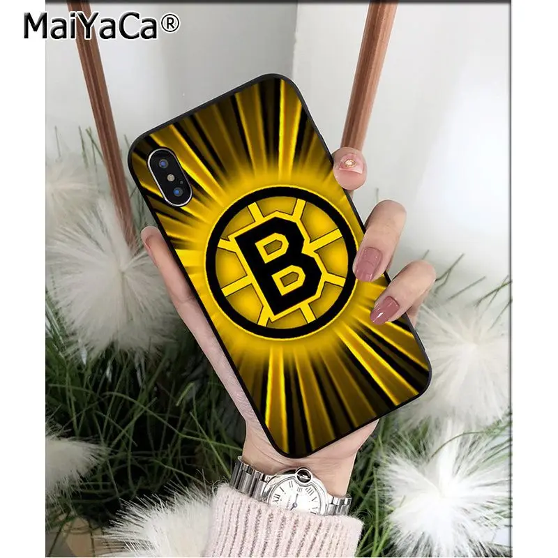 MaiYaCa Boston Bruins Силиконовый ТПУ мягкий черный чехол для телефона для iPhone 5 5Sx 6 7 7plus 8 8Plus X XS MAX XR - Цвет: A14