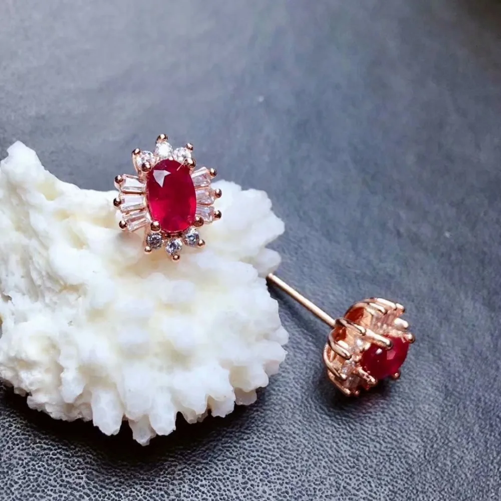 Женские серьги shilovem с натуральным драгоценным камнем новинка|Серьги-гвоздики| |