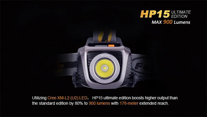 Fenix HP15 UE Cree XM L2 светодиодный налобный фонарь 900 люмен + бесплатная доставка|led