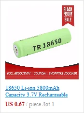 Безопасный 18650 3,7 V 12000mAh литий-ионная аккумуляторная батарея для светодиодный фонарик с Красной оболочкой