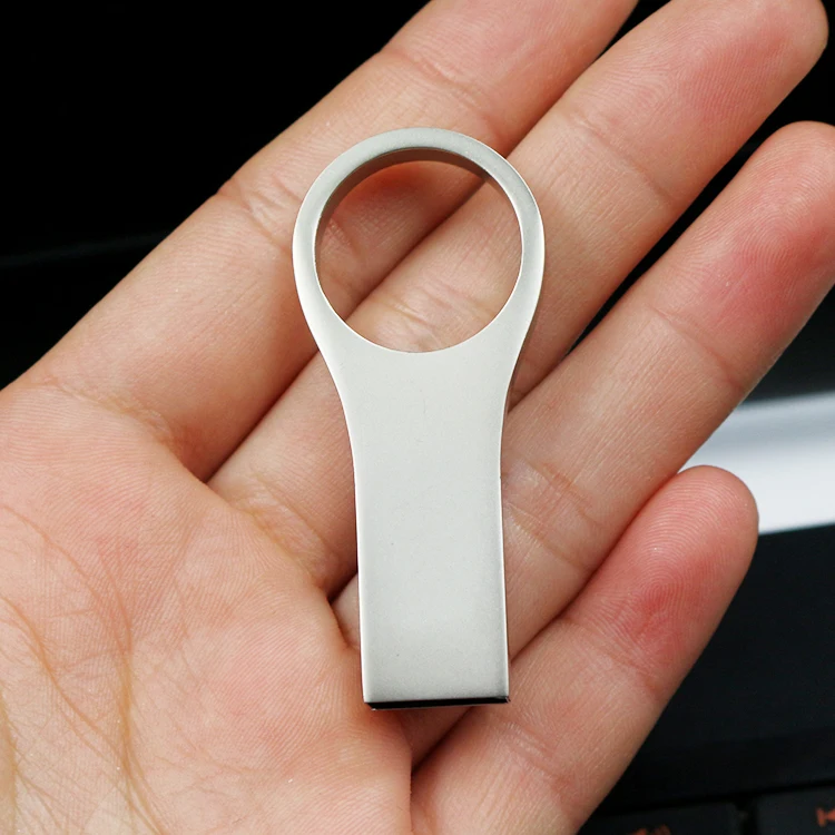 Модный металлический серебристый водонепроницаемый USB флеш-накопитель 64 ГБ 8 16 32