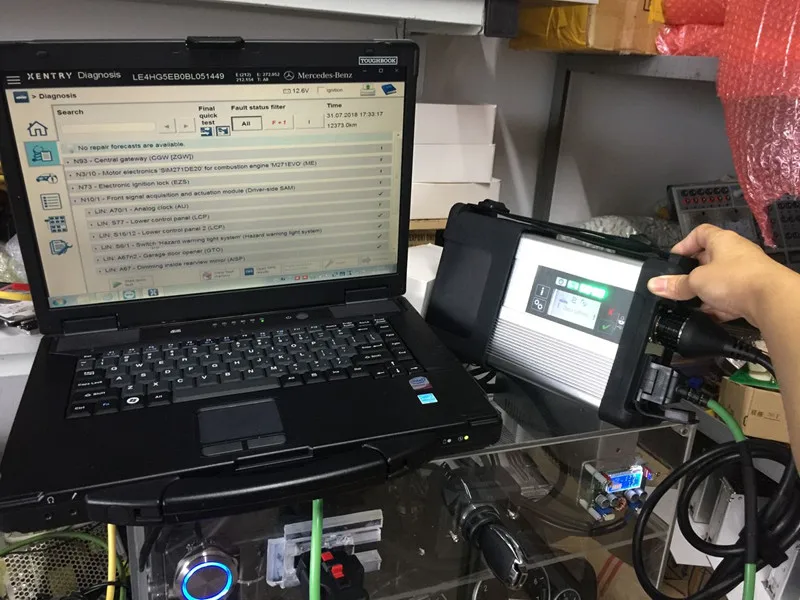 

MB Star C5 SD Connect Wireless MB star Multiplexer support 21 languages V2020.12 Software with P-anasonic Toughbook CF52 Laptop