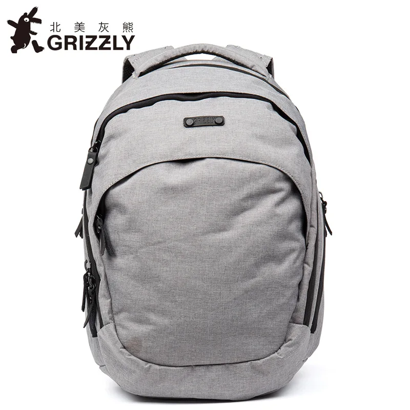 Серый GRIZZLY Высококачественная Водонепроницаемая многофункциональная дорожная сумка для ноутбука Новая мода мужской рюкзак повседневные школьные сумки для подростка Mochila - Цвет: Серый