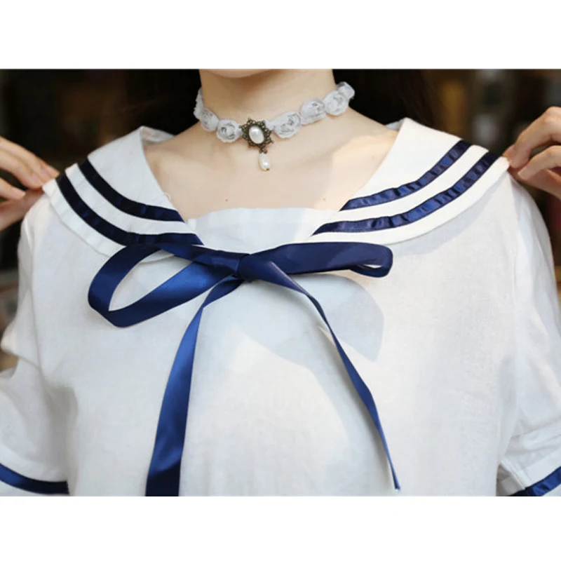 Школьная форма для девочек женское летнее платье из чистого хлопка Свободные