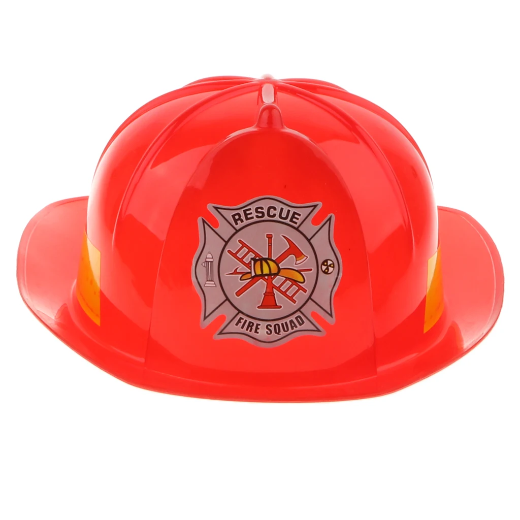 

Simulation Fireman Safety Helmet Firefighter Hat Cap Kids Cospaly Toy Red
