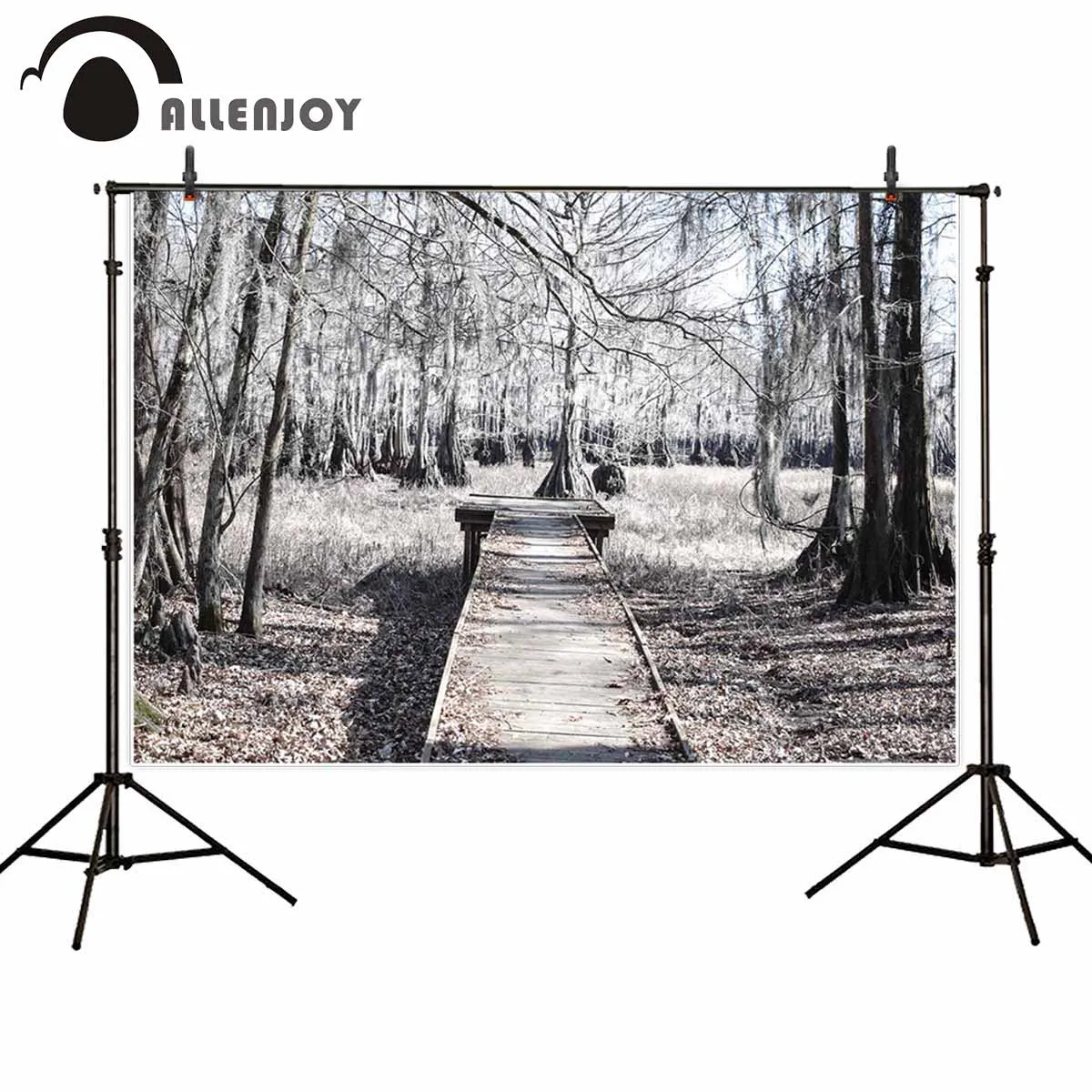 

Allenjoy фоны для фотостудии пустой озеро дно пустынный деревянный мост увядший лес фон для фотосъемки