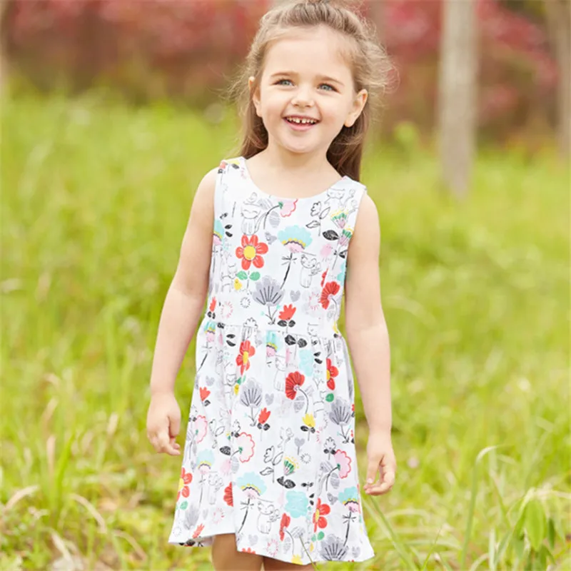 Повседневная одежда с короткими рукавами для маленьких девочек От 2 до 7 лет