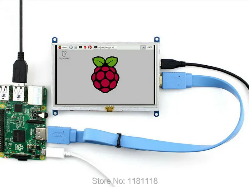 Raspberry Pi 5-дюймовый сенсорный экран USB 800 480 ЖК-дисплей для Pi4/Pi3/Pi2/B + Raspbian | Компьютеры