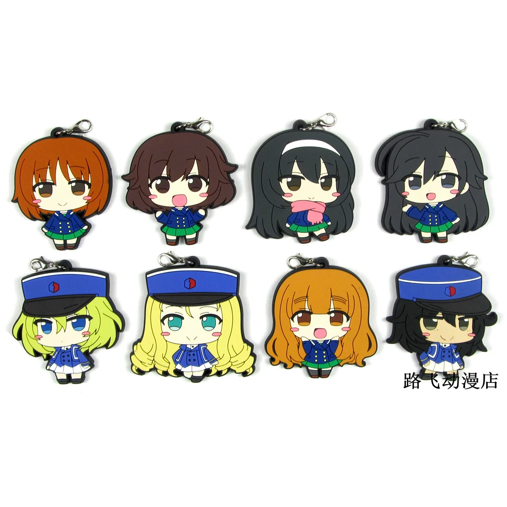 Фигурка аниме модель резиновый брелок кулон для девочек Und PANZER Nishizumi Miho Saori Takebe Yukari