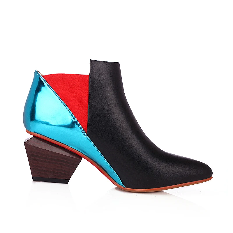 Женские ботильоны из натуральной кожи с острым носком размеры 34 43|winter boots|heeled ankle