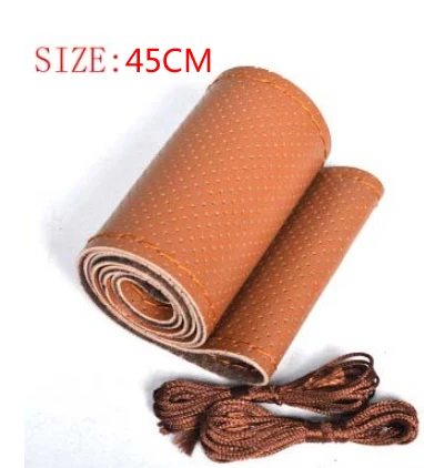 45CM BROWN BACANO большой чехол на руль для RV грузовик Микро волокно кожа автомобиля 45 см оплетка руля прочный - Название цвета: 45CM BROWN