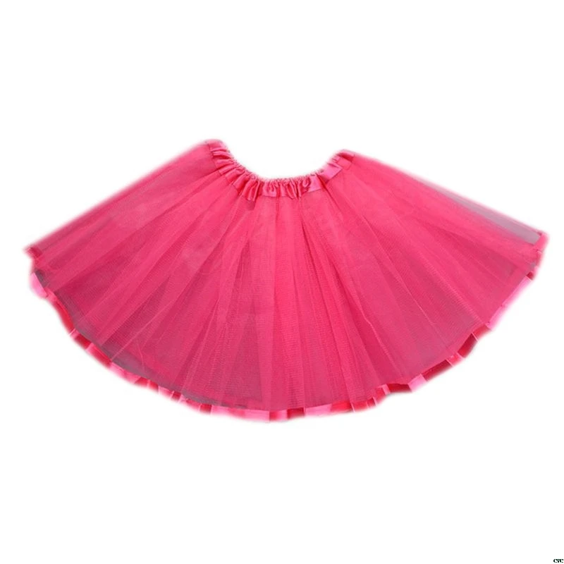 Юбка для девочек трехслойная юбка пачка маленьких однотонный балетный