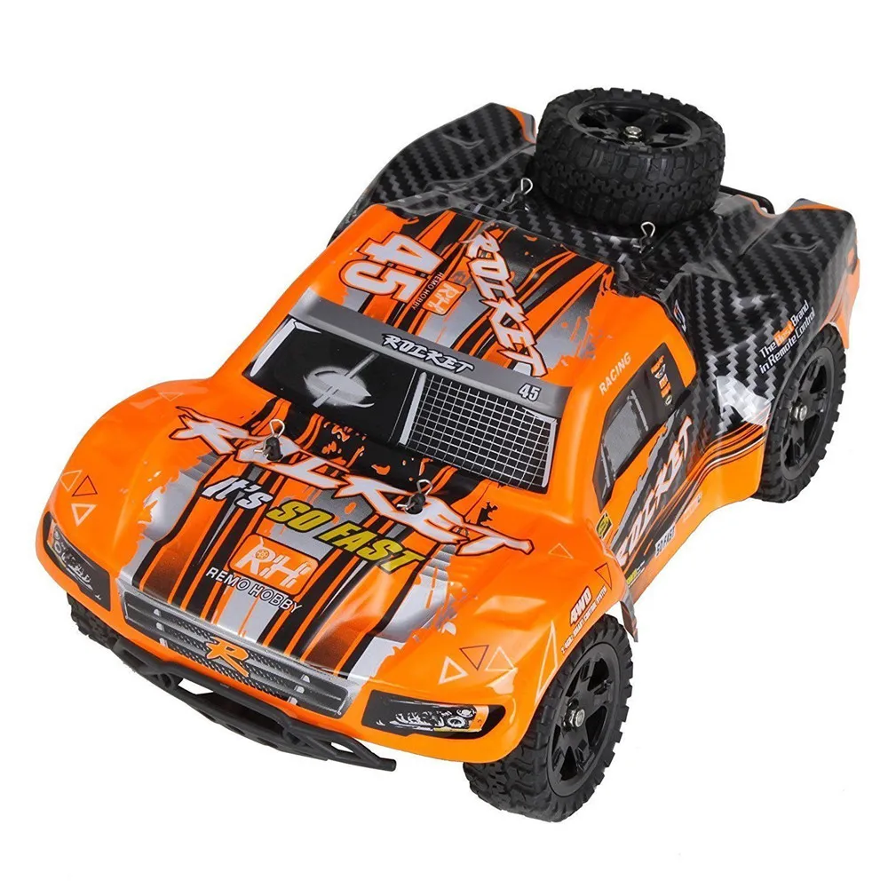 Высокое качество Remo 1621 1/16 2,4G 4WD матовый Радиоуправляемый автомобиль внедорожник короткий ход грузовик оранжевый цвет радиоуправляемые модели детские подарки на день рождения