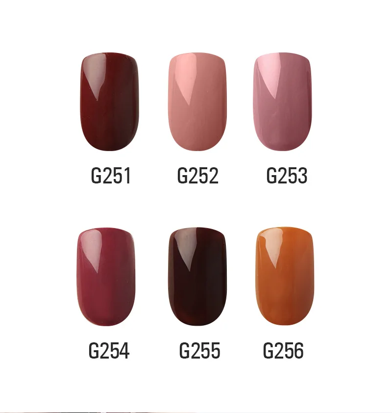 Lucky color кофейный коричневый Гель-лак для ногтей высокое качество долговечный впитывающий УФ светодиодный для маникюра ногтей инструменты 6 цветов 10 мл