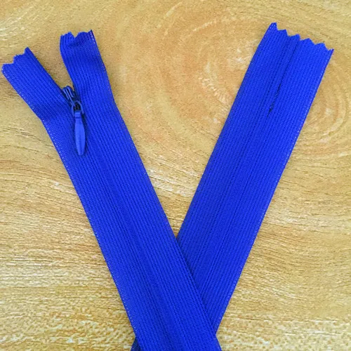 Dark Blue 10 pieces#3 30 cm(12 inch) nylon invisible soft tulle coil zipper sewing(color please choose - Color: Dark Blue