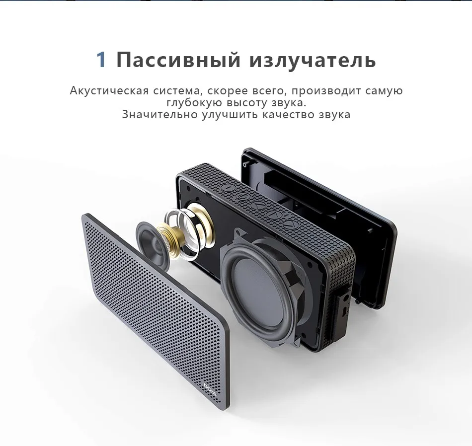 ДОСС WB20 Портативный Bluetooth Динамик открытый Беспроводной Динамик s 3,7 В 1000 мАч Встроенный микрофон для телефона ПК компьютерного