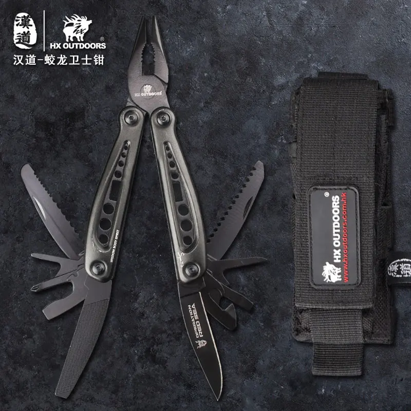 

HX OUTDOORS TD-03HH Multifunctional Defenders Camping Survival Knife Multi Tool Pliers Conbination Outdoor EDC Hand Tools gift