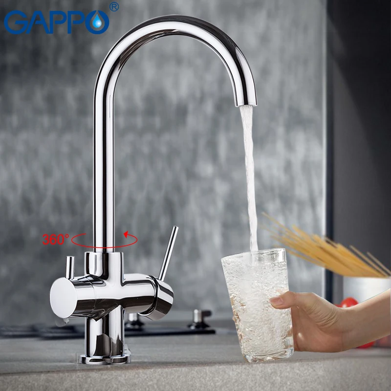 Кухонный Смеситель GAPPO кухонный кран с фильтрованной водой вращающийся