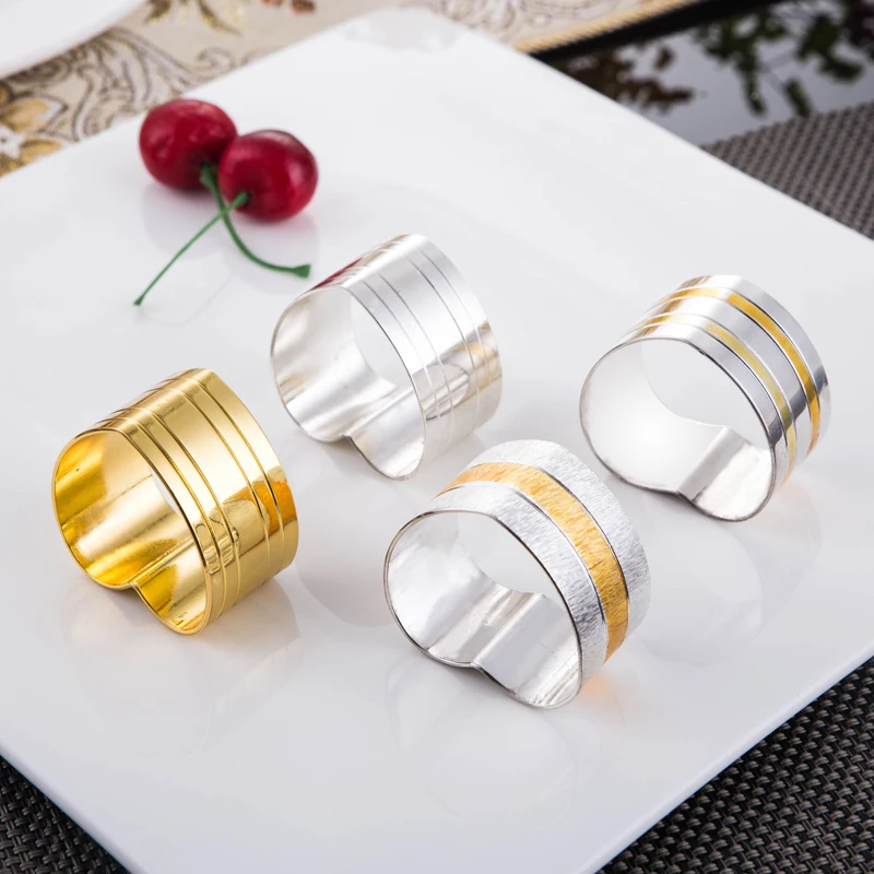 10 шт./лот посеребренные золотые в форме сердца Свадебные застежки для салфеток