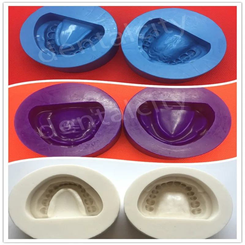 3pairs mixed 2 шт./компл. гипс стоматологический модель пресс-формы из беззубых челюстей в комплекте, изготовленные на станке блок стоматологические материалы - Цвет: 3pairs mixed