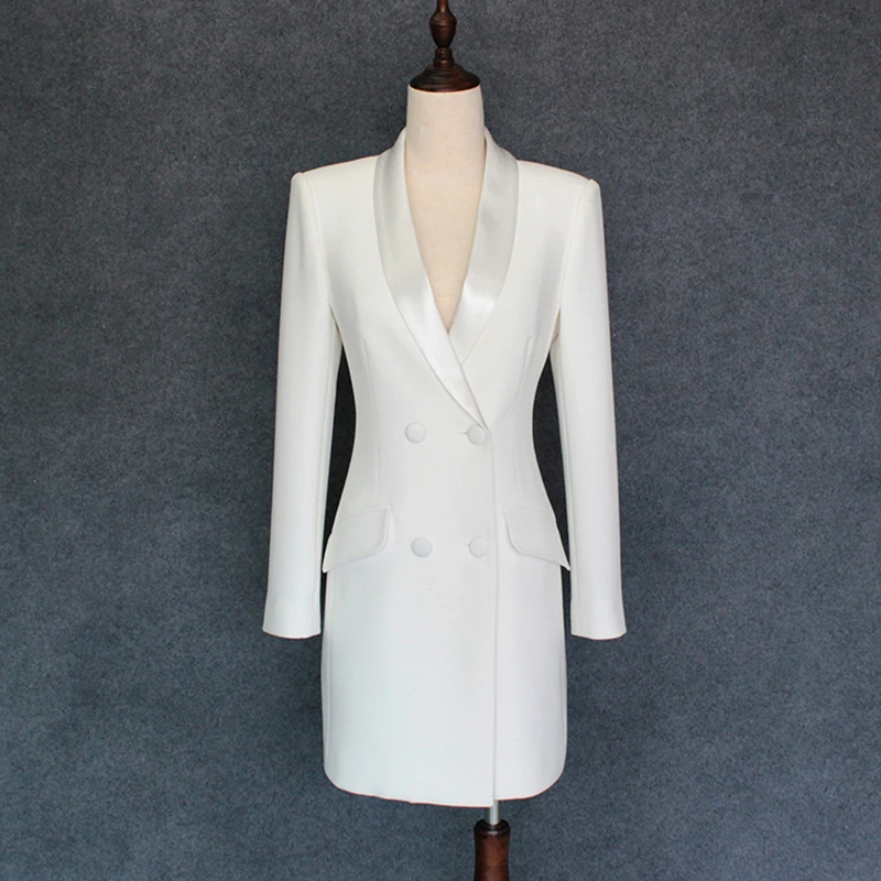 

Женское двубортное платье с отложным воротником, дизайнерское платье в стиле барокко с длинным рукавом, весна-лето 2023