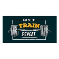 new novelty eat sleep train repeat gym towel funny motivational quote fitness sports bathroom towel adult grunge bodybuild gifts
