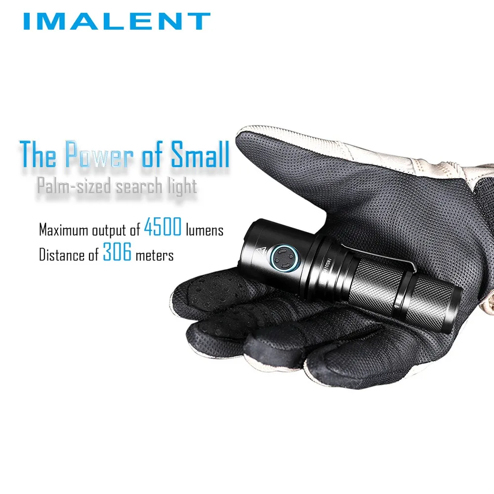 IMALENT DM70 Перезаряжаемые фонарик OLED Экран Max 4500LM дальность луча 306 измерительный