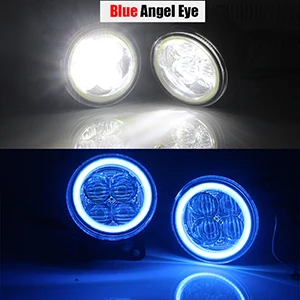 Blue Angel Eye Buildreamen2 Автомобильный светодиодный противотуманный светильник Ангел глаз DRL Дневной светильник для Ford Mustang 2005 2006 2007 2008 2009 2010 2011 2012 2013 - Цвет: Blue Angel Eye