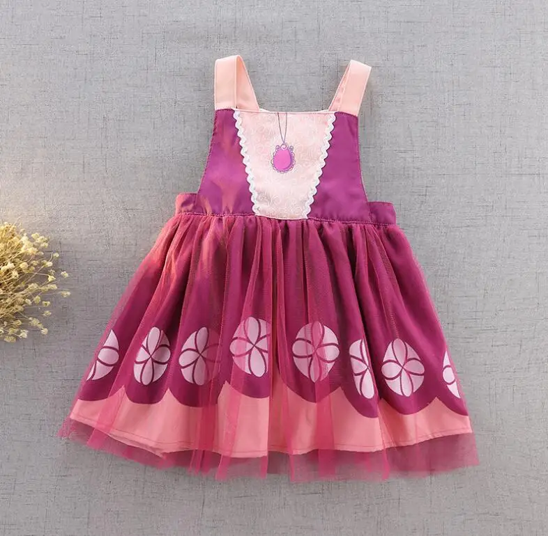 Retail 2019 Children Baby Cartoon Waterproof Apron Dress for children Girls Princess Cute Back Bow 2-6T | Детская одежда и обувь