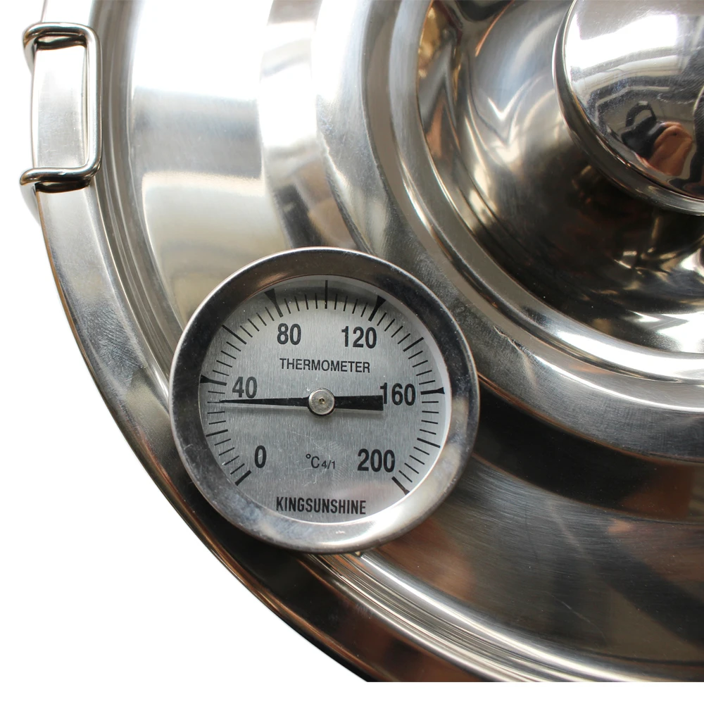2Gal/8L термометр дистиллятор DIY из нержавеющей стали домашний пивоваренный