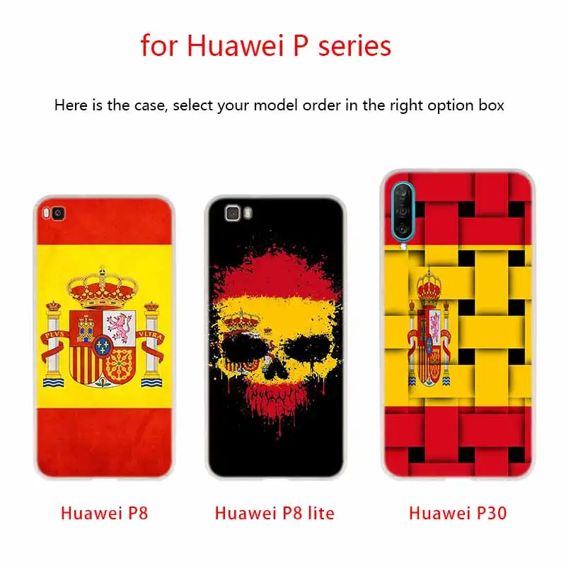 Чехол MLLSE с испанским флагом силиконовый мягкий чехол из ТПУ для Huawei P30 P40 P20 Pro P10 P9