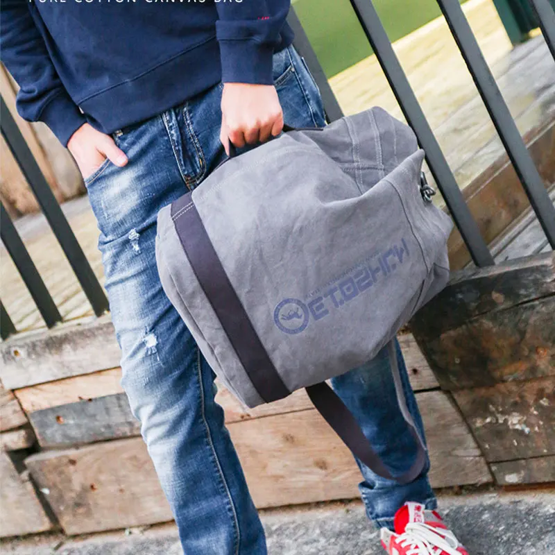 Large Capacity Rucksack Man Travel Bag Mountaineering Backpack Men Canvas Bucket Shoulder Bags Male Backpacks Mochila1390 | Багаж и сумки