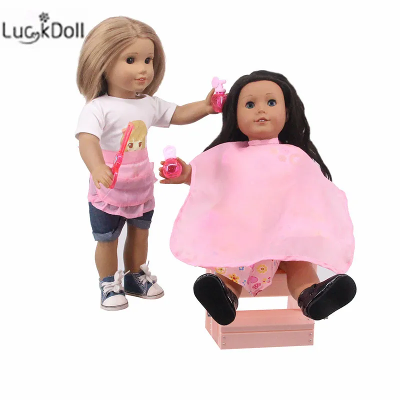 LUCKDOLL Новый розовый набор для стрижки 3 набора ножниц + флакон духов ошейник