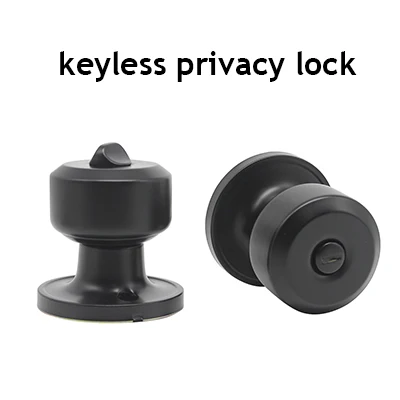 privacy lock Probrico черные круглые дверные ручки с поворотным замком ручка из нержавеющей стали дверная ручка с ключом для спальни гостиной ванной комнаты - Цвет: privacy lock