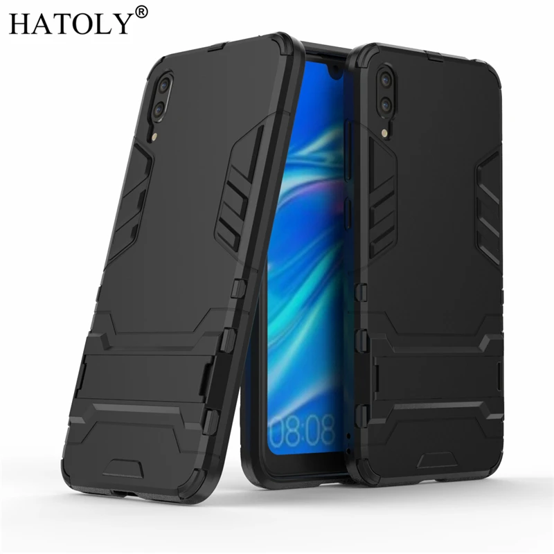 Чехол HATOLY для huawei Y7 Pro чехол с роботом из силиконовой резины твердый на заднюю