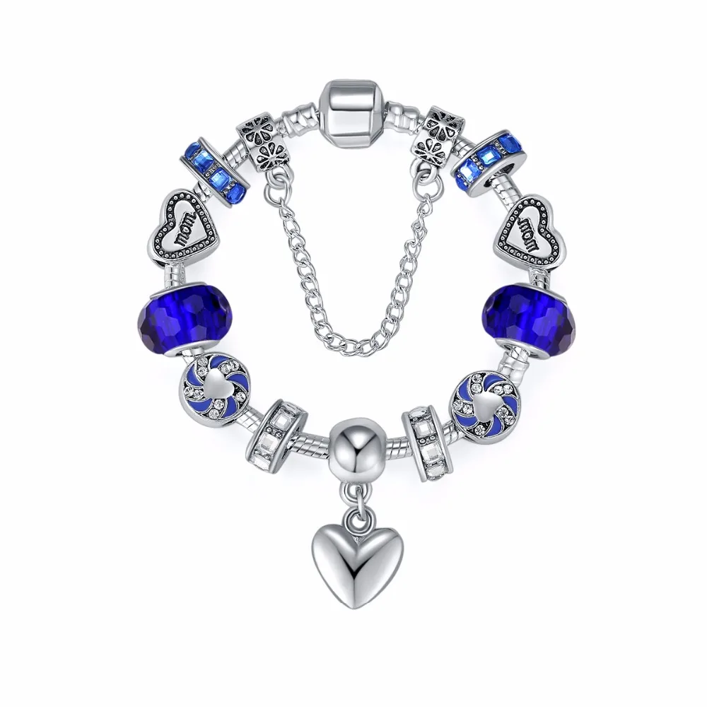 Eccosa Special Design Mom Bracelets &amp Bangles Fashion Jewelry Rhinestones Beads Accessories Fit Diy Charm For Women | Украшения и