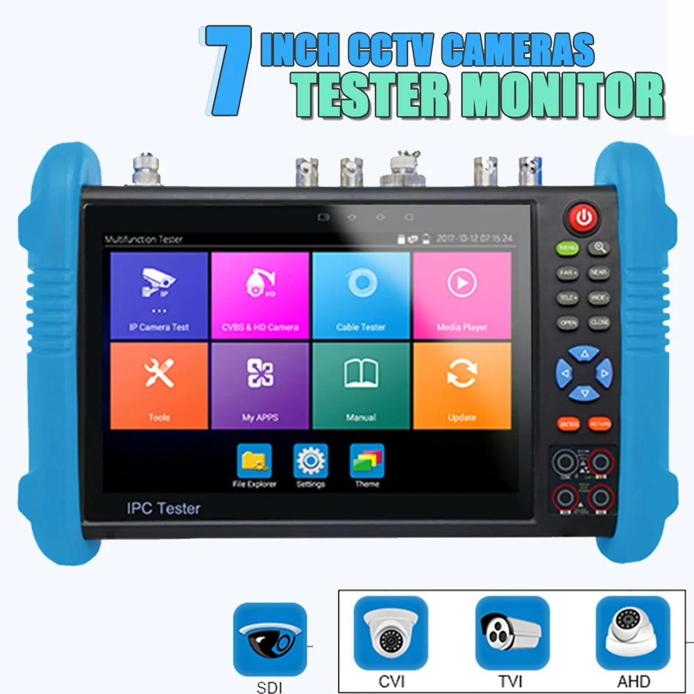 Wanglu 7 дюймов 6 в 1 IP HD CCTV тестер монитор аналоговый AHD TVI CVI SDI камера H.265 4K 8MP 4MP 5MP ONVIF WIFI