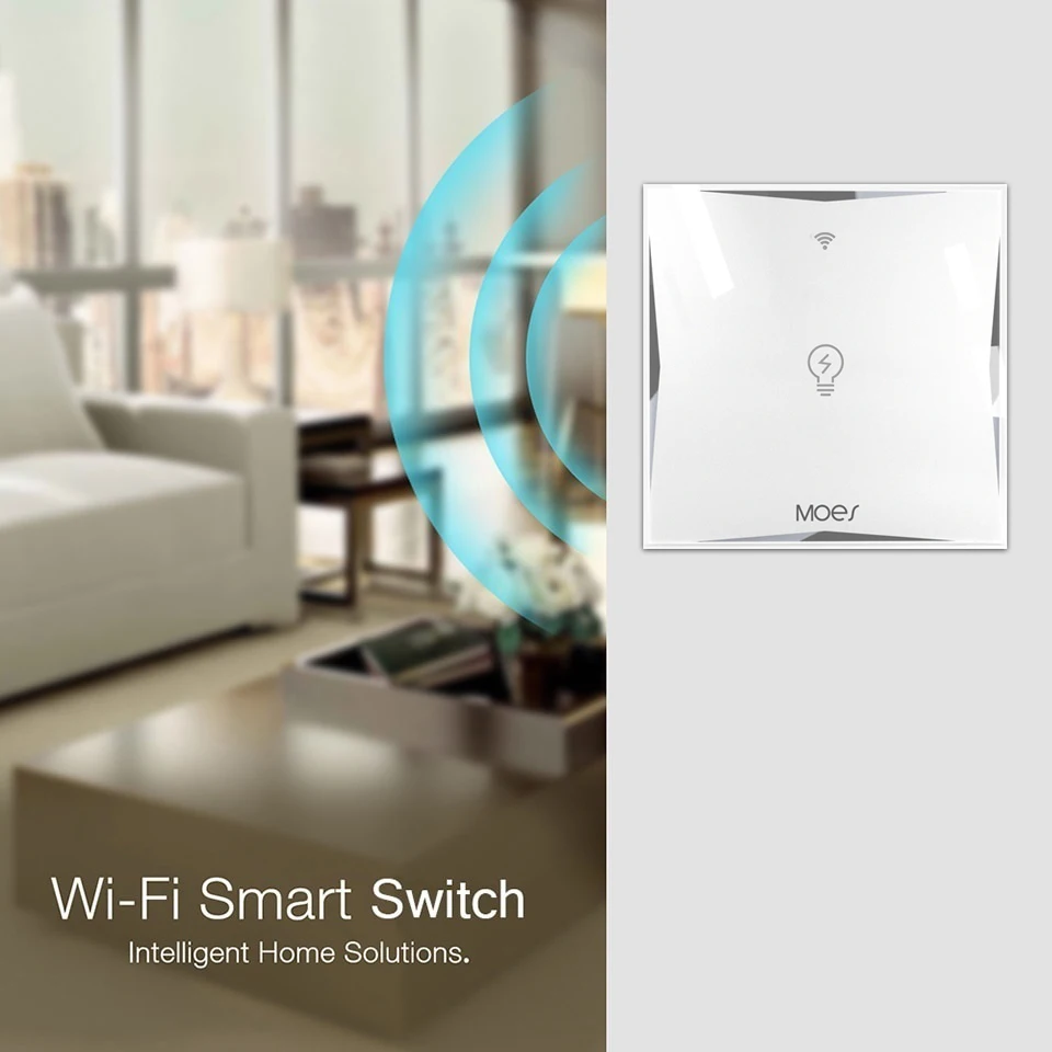 Wifi смарт настенный сенсорный выключатель света ЕС/Великобритания Тип стеклянная