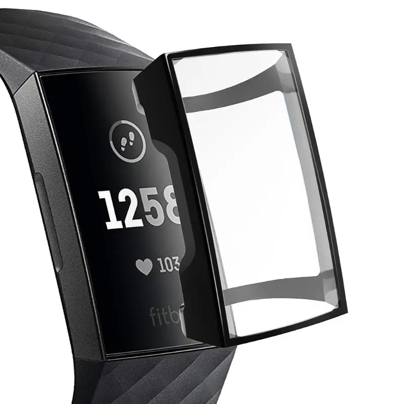 Protective Case Cover Screen Protector TPU Shell Waterproof Shockproof Smart Watch Accessories for Fitbit Charge 3|Смарт-аксессуары| |