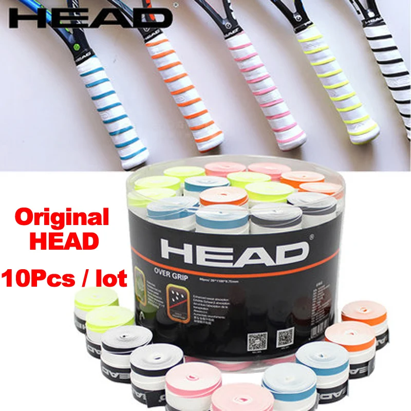10 шт. PRO Head Tennis Grip Overgrip Теннисная ракетка PU Overgrip впитывающая пот лента Raqueta Tenis Grip противоскользящая Tenis лента для ракетки