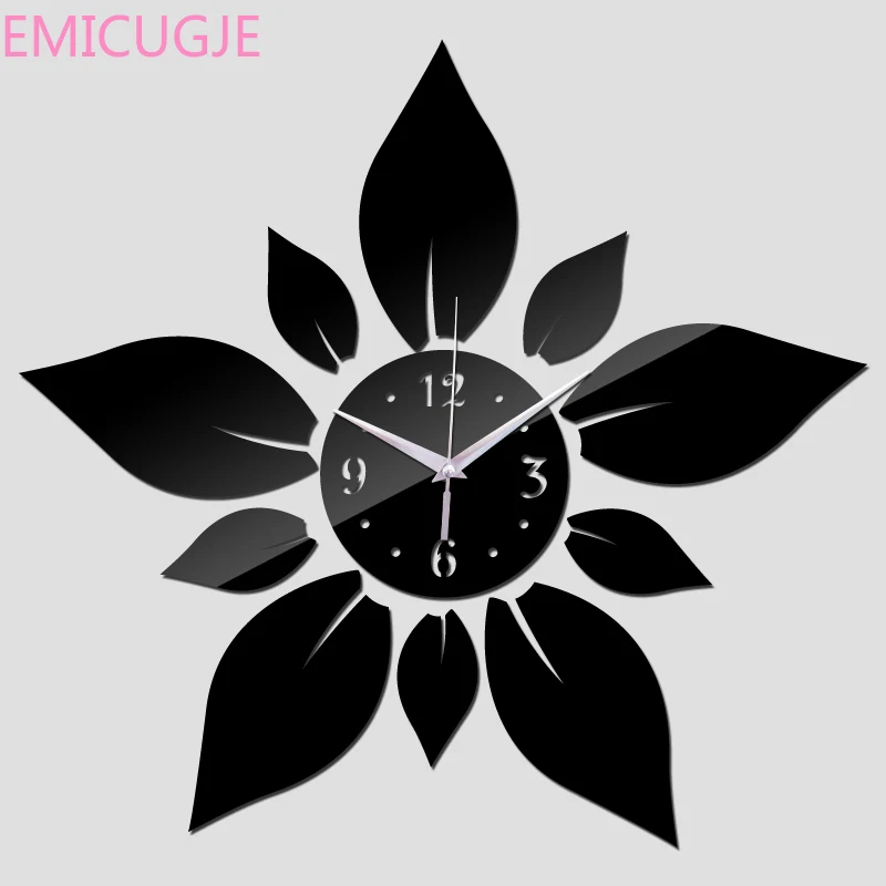 quartz living room modern design diy digital watch home decoration 3d acrylic mirror wall clocks | Wall Clocks