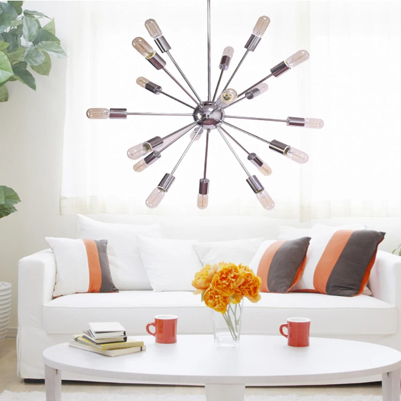 Бесплатная доставка современная люстра лепесток 18 огней хромированные люстры